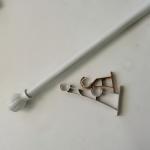 Silver Single 28mm European Style Heavy Duty Extra Long Curtain Rods