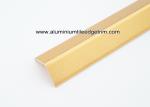 Shiny Golden Brushed Aluminum Corner Guards 2cm x 2cm For House Decoration
