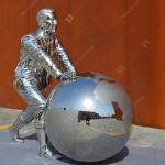 Outdoor Stainless Steel Statue Mirror Polished Modern Metal Statue for Garden