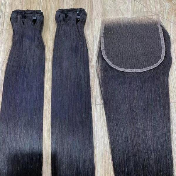 Super Double Drawn Virgin Hair Raw Indian Hair Human Hair Weave Bundles Bone