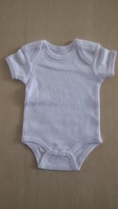 Quality Combed interlock fabric white bodysuit for baby wholesale