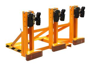 Quality DG1500D Forklift Mounted Rubber-belt Drum Grabber 900mm Straddle Length Load Capacity 500KgX3 Forklift Drum Grabber wholesale