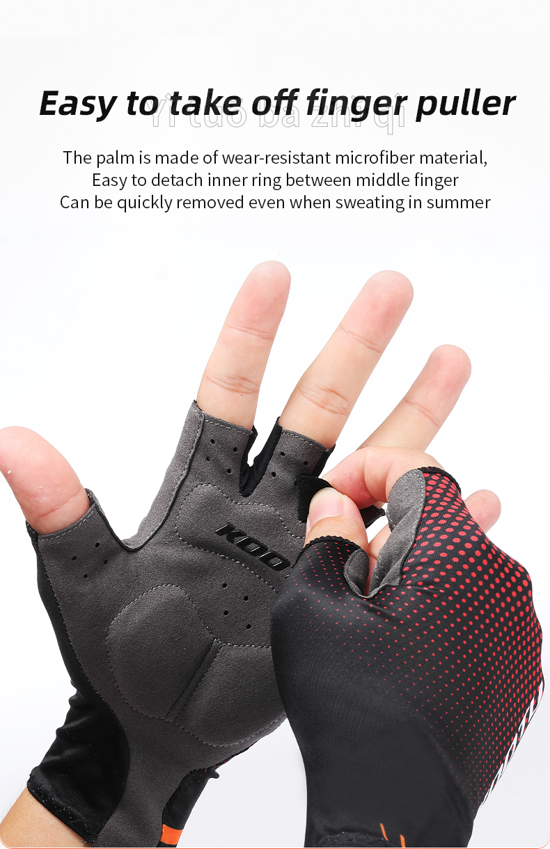 Women Men Road Cycling Gloves Half Finger Breathable Polyester Material