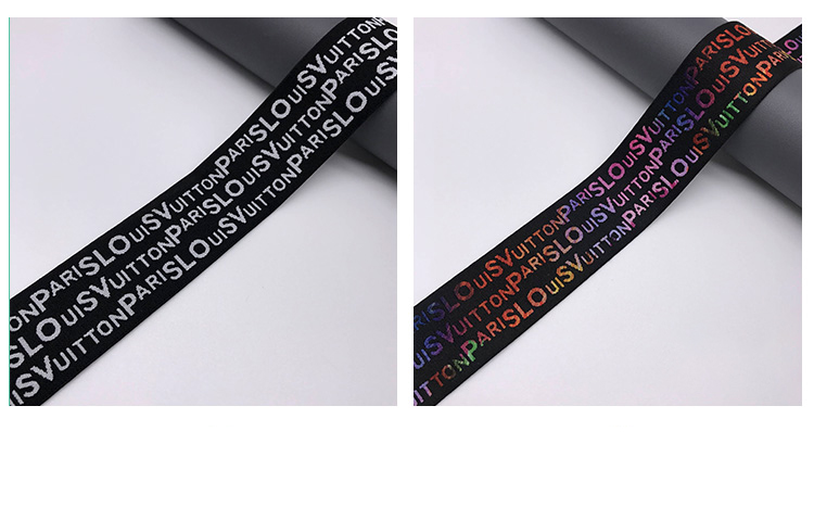 underwear elastic custom logo nylon jacquard ribbon waistband elastic jacquard band custom tape private label band