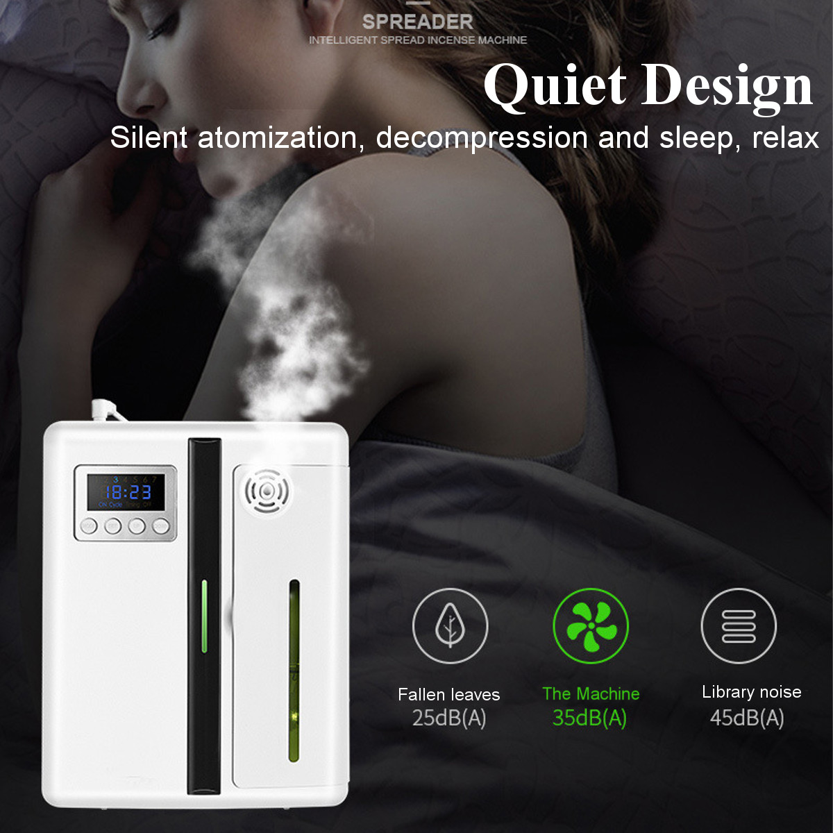 Hotel Lobby Wall Mounted 160ml Pure Fragrance Oil Aromatherapy Diffuser Ultrasonic Scent Waterless Essential Oil Diffuser Air
