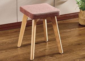 Quality Beech Wood Frame Makeup Stool Chair , Fabric Dressing Table Chair wholesale