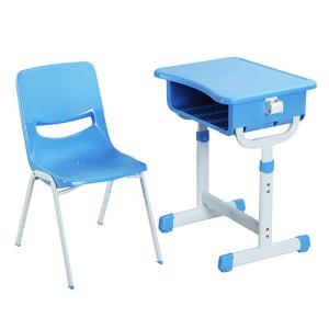Quality 1.2mm Tube Foot Cover PP Plastic College Student Desk Chairs wholesale