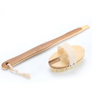 Quality Bristle Sisal Custom Logo Wooden Shower Brush For Exfoliation And Skin Care wholesale