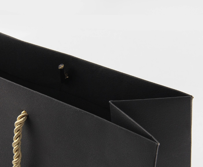Business Printed Kraft Paper Bags With Gold Hot Stamping Surface Finish