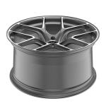 20 inch staggered 5*112 black milled forged alloy wheels for McLaren