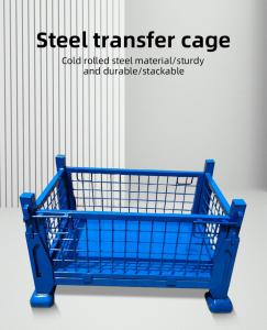 Quality Foldable Steel Transfer Cage Ventilated Stackable Storage Cage wholesale
