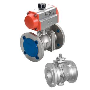 Quality 2 Inch Stainless Steel Pneumatic Flanged Actuator Ball Valve with Welding Connection wholesale