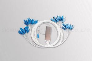 Quality Micro Type Fiber Optic PLC Splitter 1x64 900um LSZH Pigtail 1260nm - 1650nm Wavelength wholesale