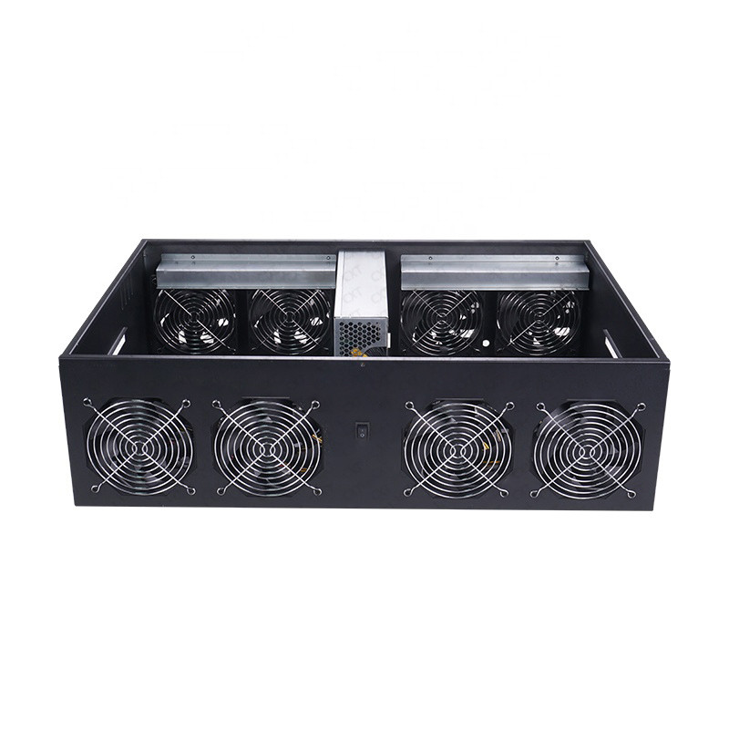 Crypto Graphics Mining Frame Rig 65mm Silent 8 GPU for ethereum