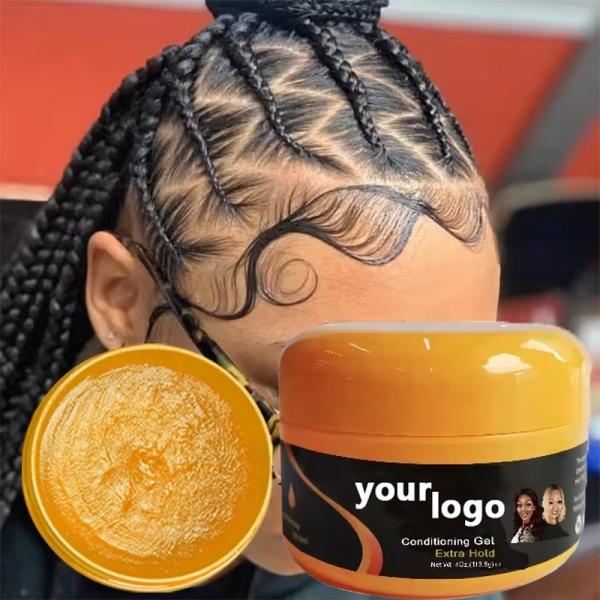 100ml 4oz Hair Styling Edge control Gel for HAIR shine jam gel Cera para el