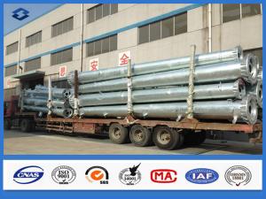 Quality Hot Dip Galvanized Tubular Flange Electric Power Transmission Steel Pole wholesale