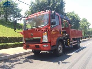 Quality 160hp Sinotruck Howo Light Truck With 3 Tons Stright Arm Crane Mounted wholesale