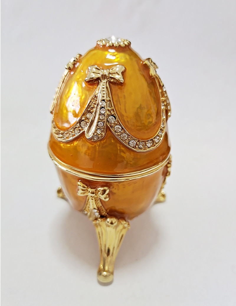 Luxury Faberge Easter Eggs Faberge-Egg Hand Painted Jewelry Trinket Box Gift for Easter Home DecorDirect Jewelry Boxes