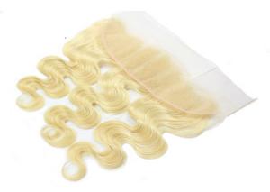 Quality 4 Inch Swiss Humanlace Front Lace Human Hair Wigs Hair Blonde Color Body Wave wholesale