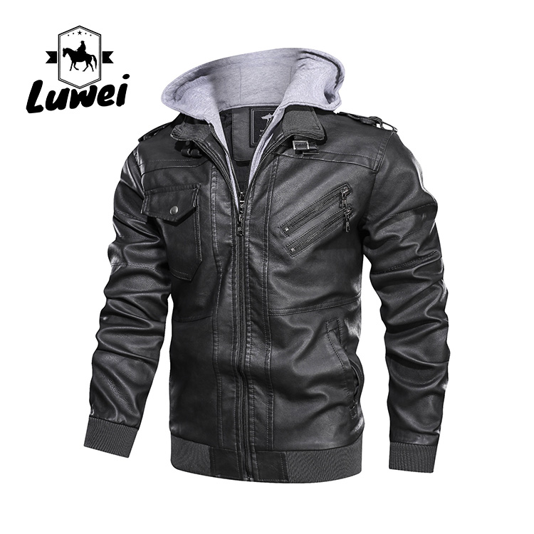 Leather Plus Size Motorcycle Trench Jaqueta Windcheater Utility Outdoor Sports Jacket Trench Faux Fur Coat