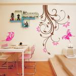 Colorful Cartoon Modern Unique Wall Flower Stickers XWJ-151