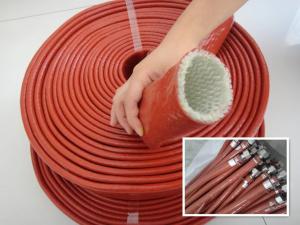 Quality Heat Insulation Silicone Rubber Fiberglass Sleeving Flame Resistance wholesale