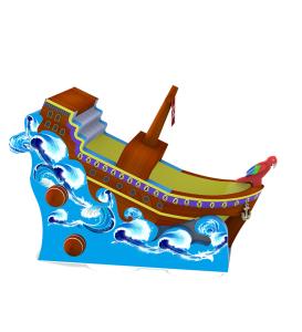 Quality Ocean Pirate Ship Commercial Inflatable Water Slide Rentals wholesale