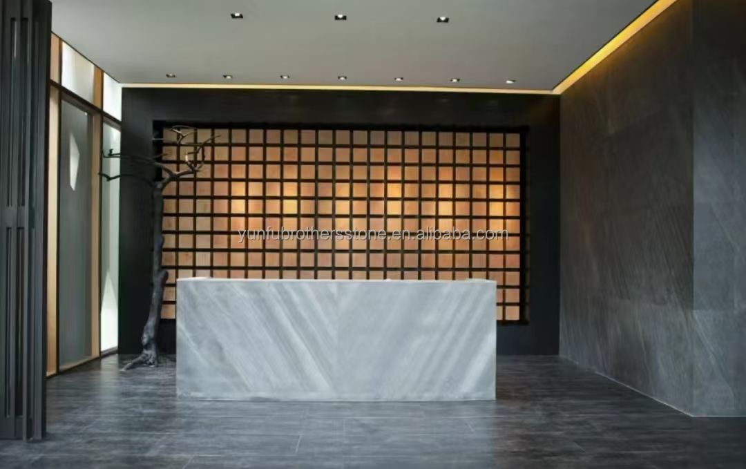 Flexible Slate Stone Sheets Wall Cladding in Modern Design for Hotel Villa Interiors