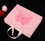 Delicate Custom Printed Paper Bags / Pink Paper Carrier Bags For Toys / Jewelry