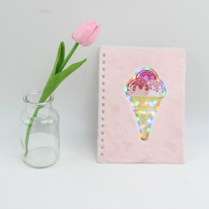 Custom Colorful Led Small Giveaway Gifts Ice Cream Pattern Notebook
