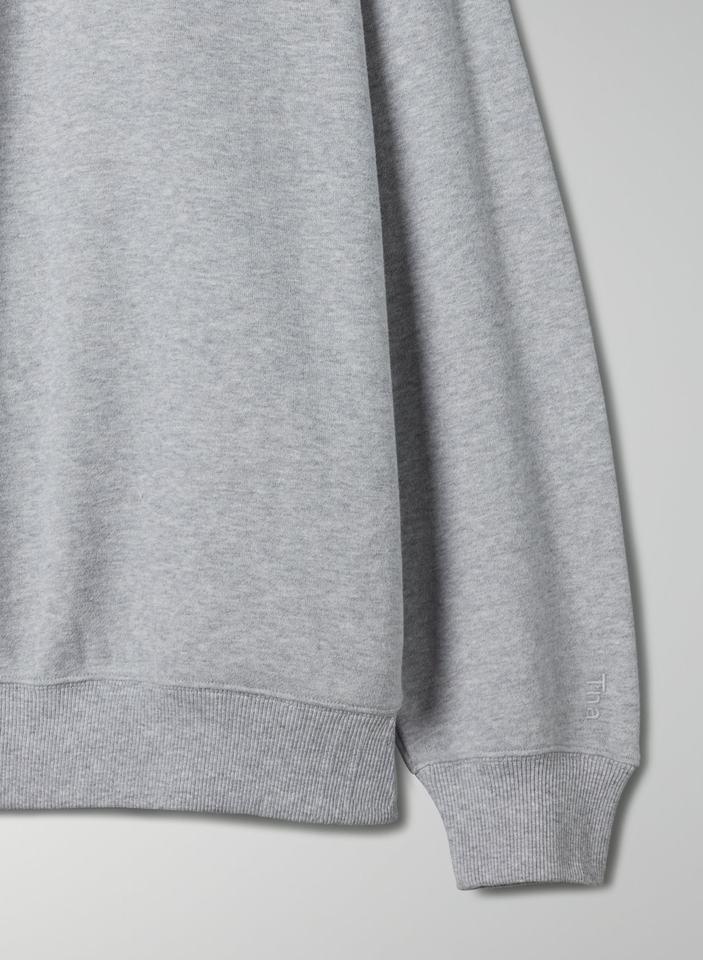 Customized Cotton Half Zip Pullover Sweatshirt Blank Oversized Long Sleeve Sweatshirt Women Hoodie