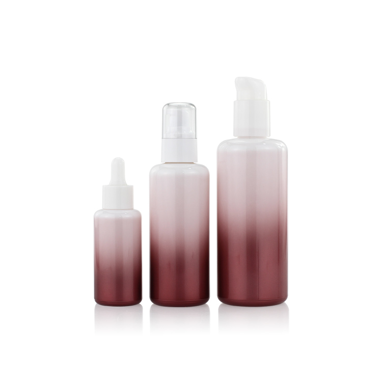 Round Amber Glass Skincare Packaging Customized 20ml 30ml 50ml 80ml 100ml
