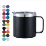 Custom Logo Printed Stainless Steel Cup 12oz Double Wall Tumbler Coffee Travel