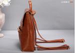 Fashion Oil Wax Leather Womens Backpack Bags , Ladies Multifunctional Shoulder