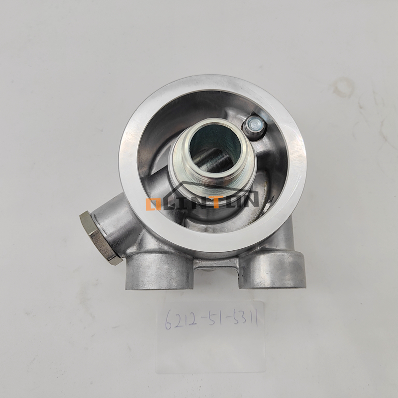 OIL FILTER HEAD 6212-51-5301 for PC400-6 Excavator SAA6D125E-2 Engine 6212-51-5311