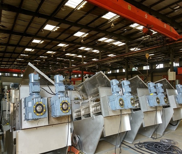 500L/Hour Water Treatment Sludge Dehydrator Screw Press with Auto Dosing System