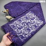Embroidered Mesh Tulle Lace Glitter Decoration Guipure Lace African Chantilly