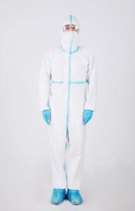 Quality Medical Disposable Isolation Gowns Protective Suit With Tape High Effciency wholesale
