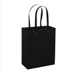 Customized Logo Black Luxury Shopping Gift Paper Bag With Handle with Flexo