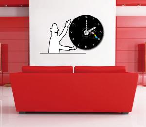 Quality 2012 Fashion Personalized Wall Sticker Clock, Non - Toxic Decals 25*25cm 25A023 wholesale