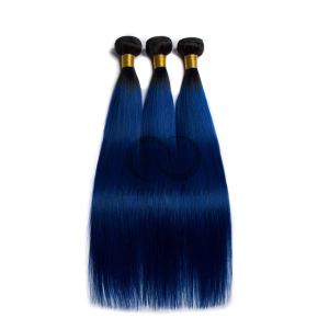 Quality #T1B/Blue Straight Remy Human Hair Bundles Sew In Weave Bundles Brazilian Bundle Deals wholesale