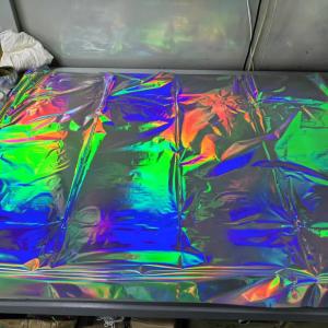 Quality Plain rainbow laser film, BOPP plateless laser film light column cover light film packaging film wholesale