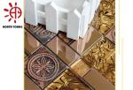 HTY - TG 300 300*300 Wholesale Luxury Style Gold Color Glass Mosaic Tile Foshan