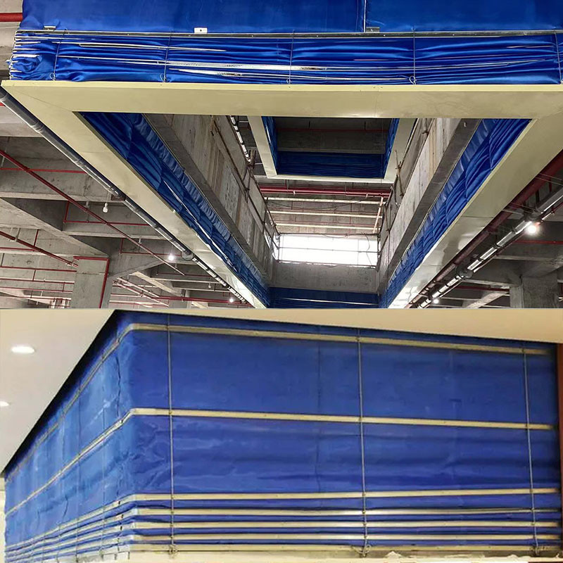 Automated Wall Mounted Inorganic Fire Roller Shutter Double Track For Less Than 4 Hours Fire Protection