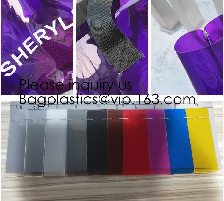 Mirror Shiny PVC Shopping Bag,Wholesale Custom Printed Waterproof Transparent Pvc Tote Bag Clear Pvc Jelly Shopping Bag