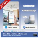 Decorative 60 Inches Plastic 5 Blades Ceiling Fan With 5 Speed Remote Control