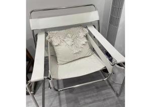 Quality Nordic White Metal Frame Lounge Chair Surface Polishing wholesale