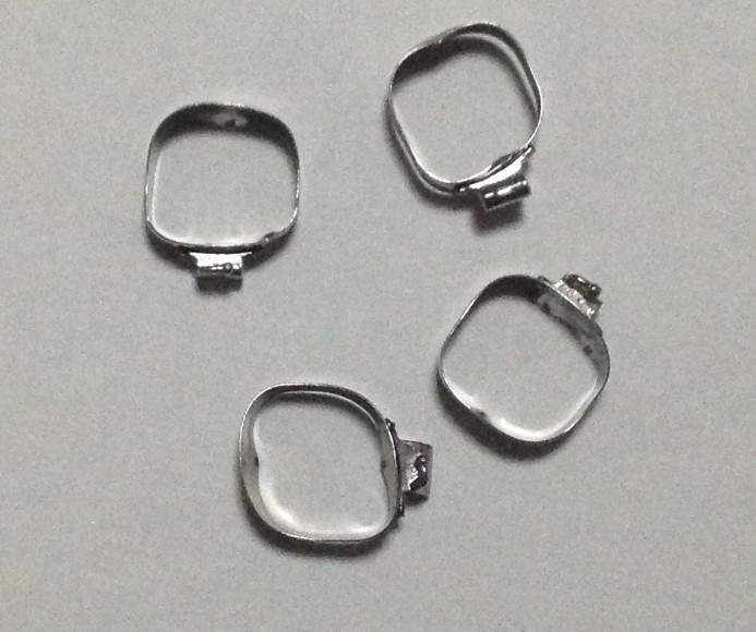 Metal Dental Bands For Braces , Orthodontic Teeth Bands With Buccal Tube