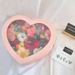 Offset Printing Cardboard Heart Shaped Flower Box Paper Packaging Gift Box For
