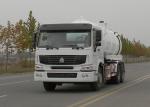 Vacuum Pump Sewage Suction Truck , Septic Tank Cleaning Truck 18CBM LHD 336HP